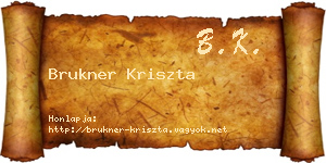 Brukner Kriszta névjegykártya
